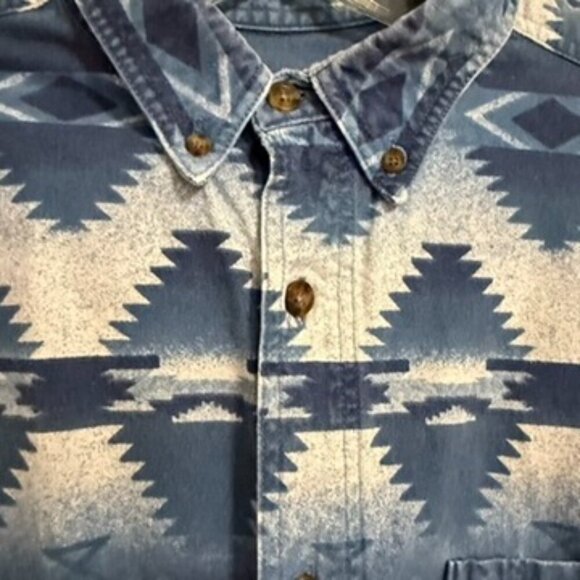 John Rich & Bros Woolrich Tribal Inspired Vintage SZ XL‎ Men's Shirt Workwear - Picture 6 of 10